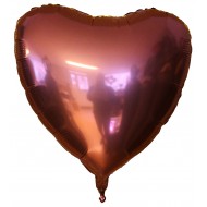 Hjerte folie ballon Rosa/Pink Guld 18" (u/helium)